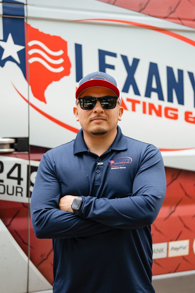 Owner Gustavo Garza with the Lexany's van in the Forney, TX service area